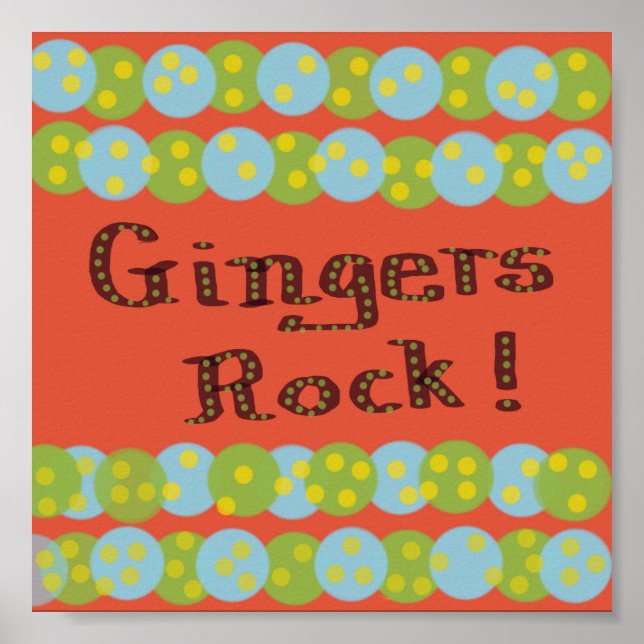 Poster "Gingers Rock!" Pôster (Frente)