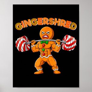 Poster Gingershred Engraçado Homem de Biscoito de Gengibr