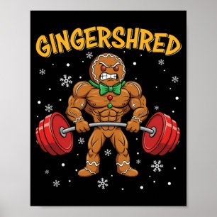Poster Gingershred Engraçado Homem de Biscoito de Gengibr