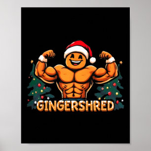 Poster Gingershred Engraçado Homem de Biscoito de Gengibr