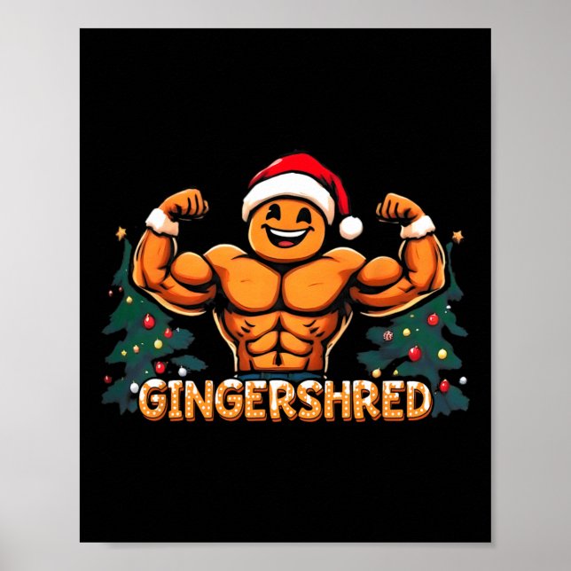 Poster Gingershred Engraçado Homem de Biscoito de Gengibr (Frente)