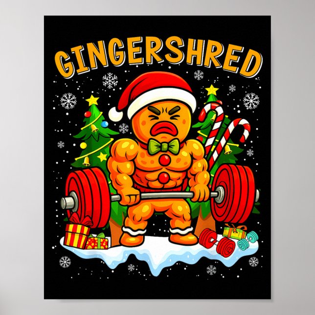 Poster Gingershred Engraçado Homem de Biscoito de Gengibr (Frente)