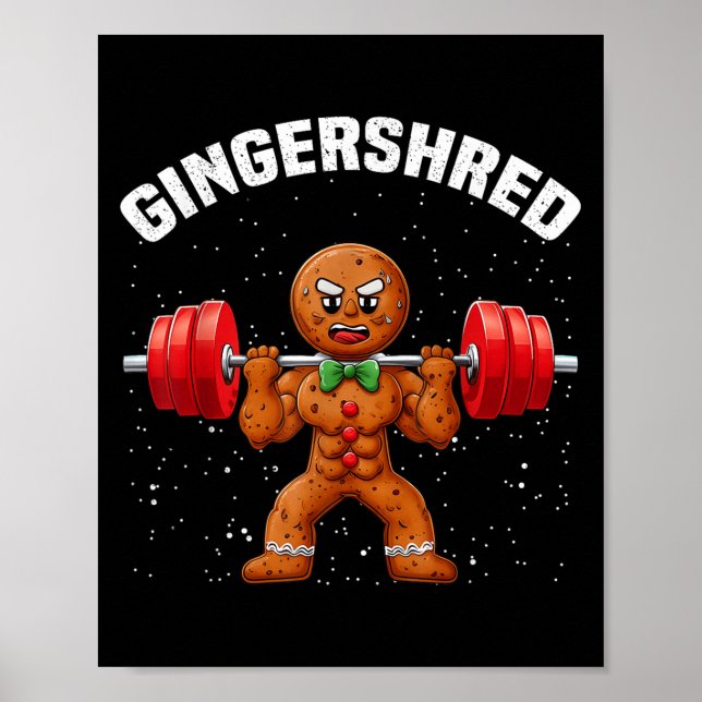Poster Gingershred Funny Gingerbird Man Gym (Frente)
