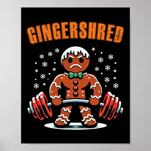 Poster Gingershred Funny Gingerbird Man Gym (Frente)