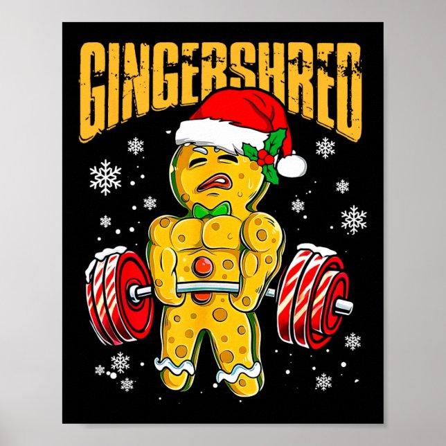 Poster Gingershred Funny Gingerbird Man Gym (Frente)