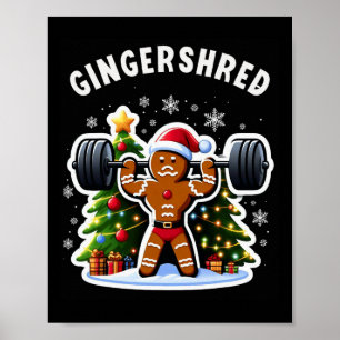 Poster Gingershred Funny Gingerbird Man Gym