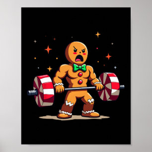Poster Gingershred Funny Gingerbird Man Gym