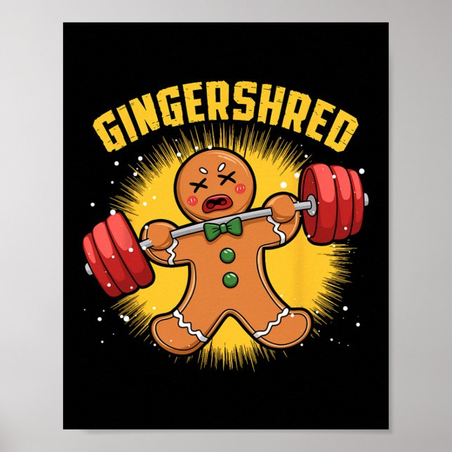 Poster Gingershred Funny Gingerbird Man Gym (Frente)