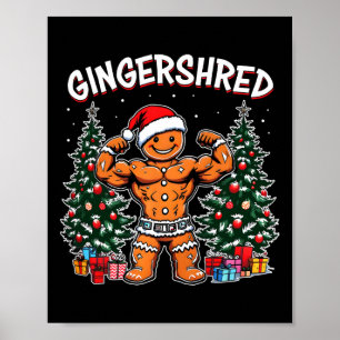 Poster Gingershred Funny Gingerbird Man Gym