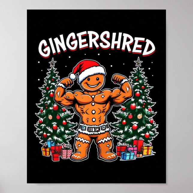 Poster Gingershred Funny Gingerbird Man Gym (Frente)