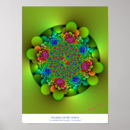 Poster Gingezel Garden Greens Abstrato
