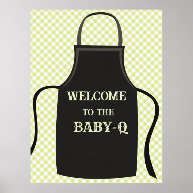 Poster Gingham Baby-q Welcome (Frente)