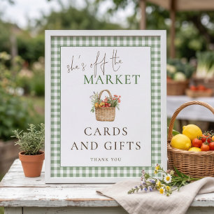 Poster Gingham Ela está fora do Mercado Cartões Presentes