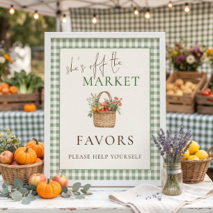 Poster Gingham Ela está fora do Mercado Favoritos Sinal d