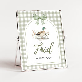 Poster Gingham Mallard - Sinal de Comida do Pato