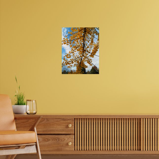 Poster Ginkgo Amarelo deixa fotografia (Sala de Estar 2)