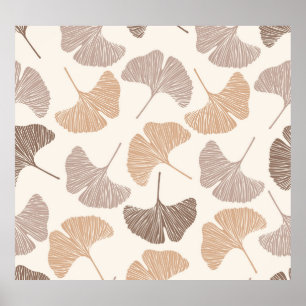 Poster Ginkgo biloba: design sem soldadura seca.
