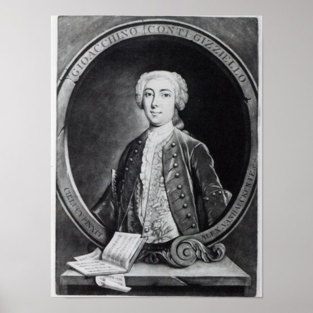 Póster Gioacchino Conti, Gizziello, (Frente)