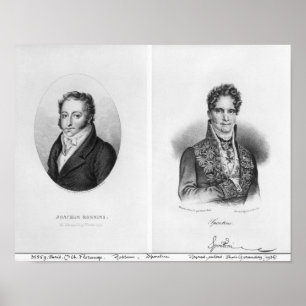 Póster Gioacchino Rossini Gaspare gravado perto