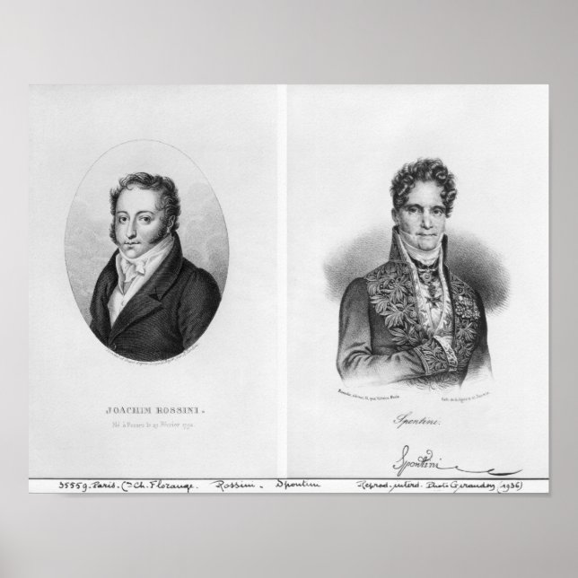 Póster Gioacchino Rossini Gaspare gravado por (Frente)