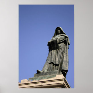 Poster Giordano Bruno em Roma