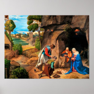 Poster Giorgione - A Adoração dos Pastores
