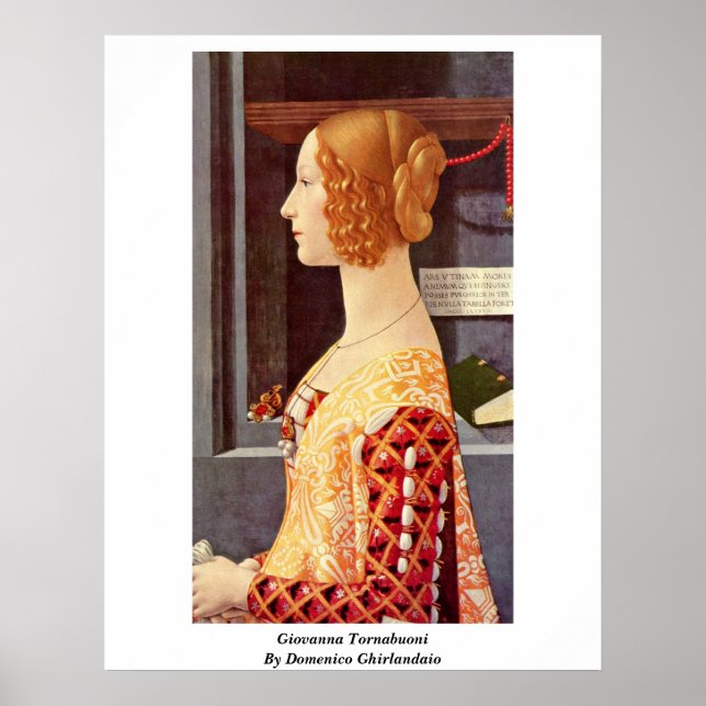 Póster Giovanna Tornabuoni Por Domenico Ghirlandaio (Frente)