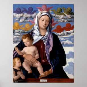 Poster Giovanni Bellini Madonna e Child com Ruas John.