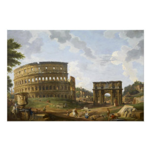 Póster Giovanni Paolo Panini Visão do Colosseum