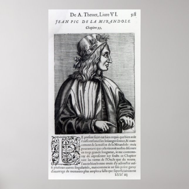 Póster Giovanni Pico della Mirandola, (Frente)