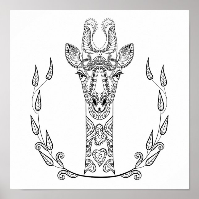 Póster Girafa 2 inspirada (Frente)