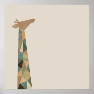 Póster Girafa abstrato
