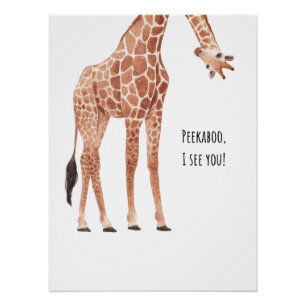 Póster Girafa Animal Nature Vida Selvagem animal fofo