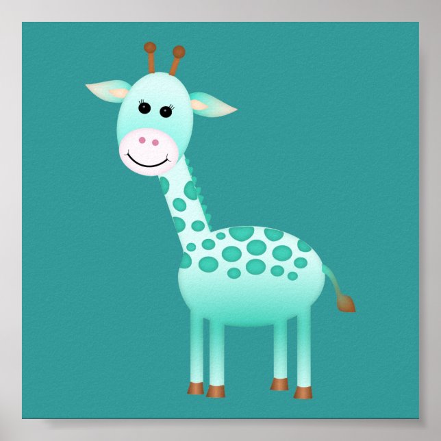 Poster Girafa Bebê/ Decoração de Berçário (Frente)