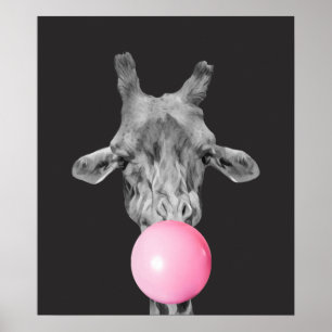 Poster girafa bubble