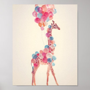 Poster Girafa com Balões 🎈