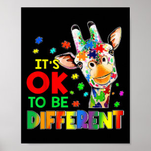 Poster Girafa Conscientização Aceitação Autismo Infantil