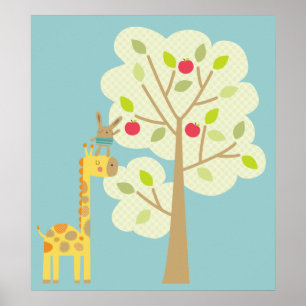 Poster Girafa e Coelho