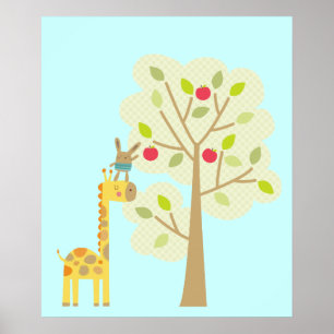 Póster Girafa e Coelho