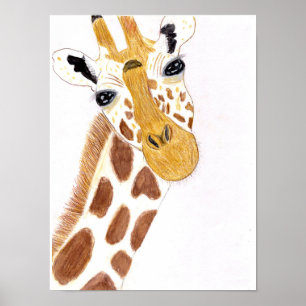 Poster Girafa Engraçada