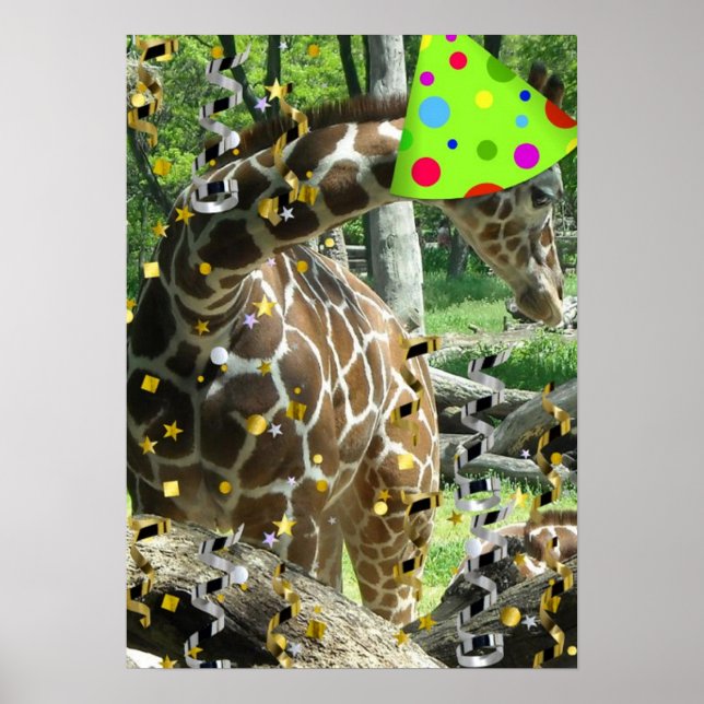 Póster Girafa Festa Animada (Frente)