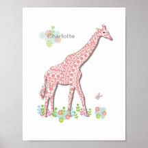 Girafa Fofa Capricho Crianças Imagem Personalizada