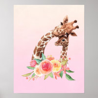 Girafa Gira-Cama Cura-Cama Mãe e Bebê