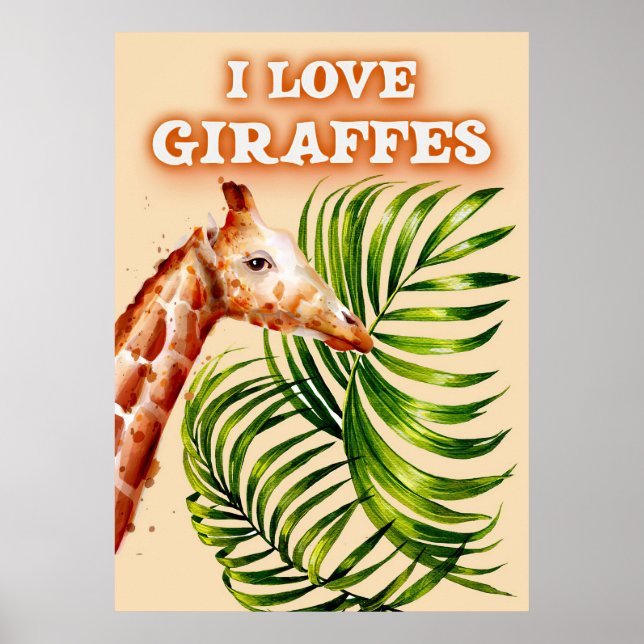 Poster Girafa Lover I Love Girafes (Frente)