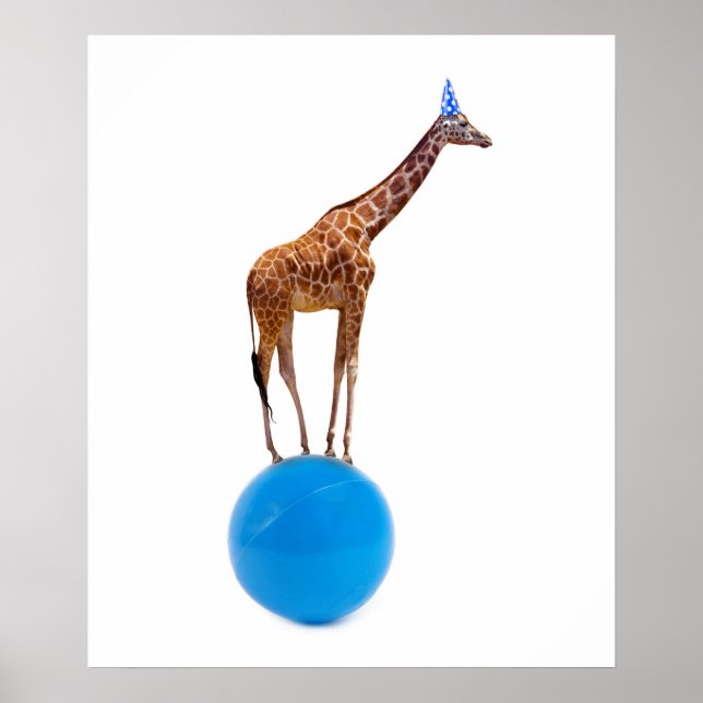 Poster Girafa na bola (Frente)