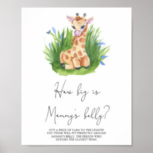 Poster Girafa - Quão grande é a barriga da mamãe jogo