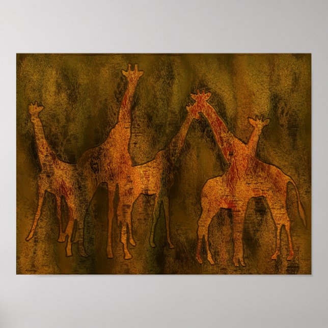 Póster Girafas Art Mural (Frente)