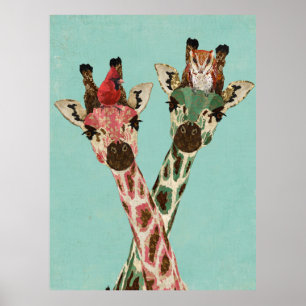 PÓSTER GIRAFAS & PENAS