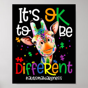 Poster Giraffe Está Tudo Bem Ser Diferente Conscientizaçã