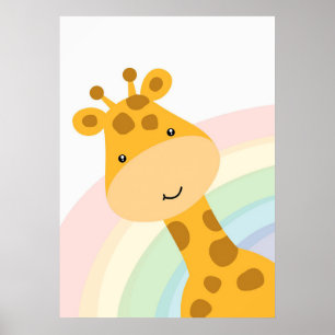 Poster Giraffe Lover Cute Giraffe Peeking